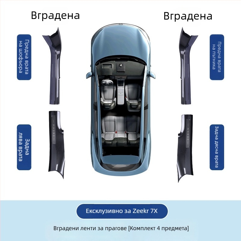 За Zeekr 7X - защита на праговете на автомобила, Sheng Hongtai, пластмасова конструкция, подходяща за автоматична скоростна кутия