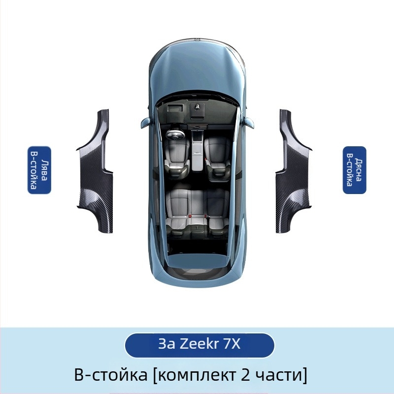 За Zeekr 7X - защита на праговете на автомобила, Sheng Hongtai, пластмасова конструкция, подходяща за автоматична скоростна кутия