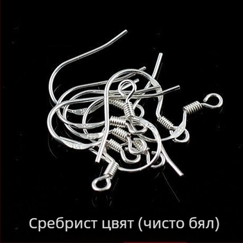 Yong Meng – Обеци с ушна кука от стерлингово сребро 925, естествен стил, код 020