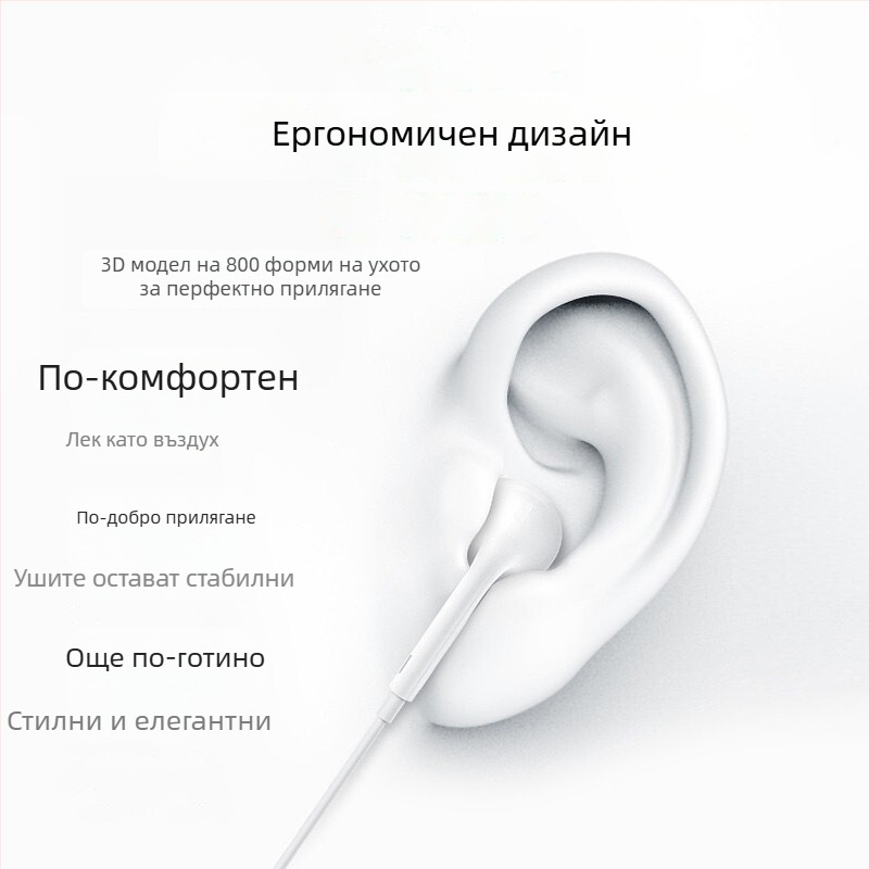 In-ear кабелни слушалки с динамичен драйвер, 102 dB чувствителност, кабел 120 cm, модел 15