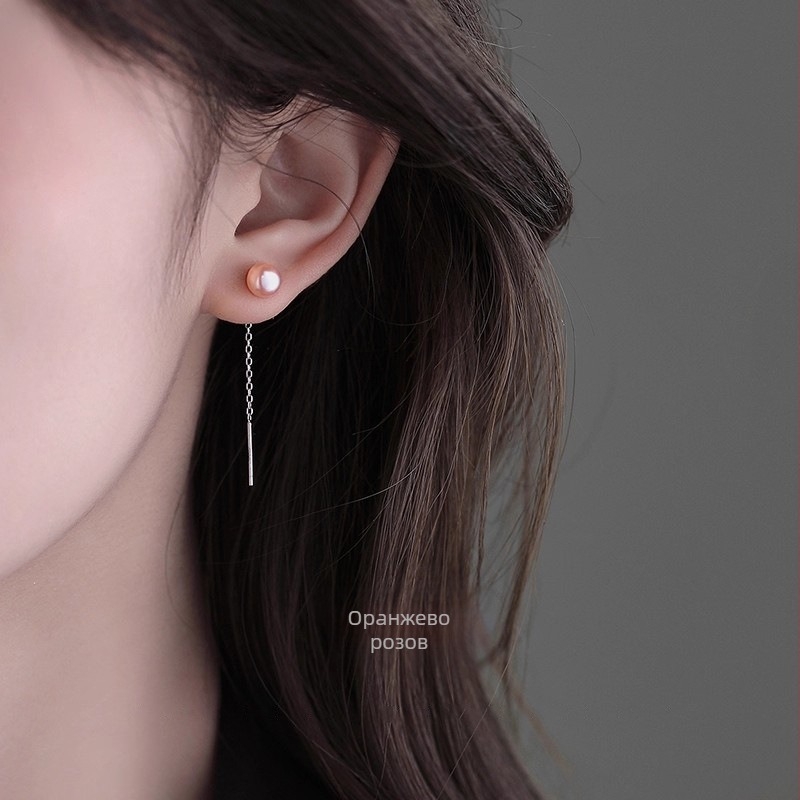 Обици от сребро 99% чистота, геометричен дизайн, зима 2025, семпъл стил