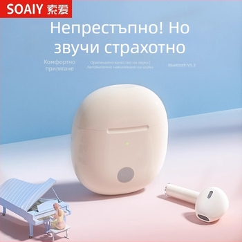 Sony Ericsson SR10 истински безжични слушалки, Bluetooth 5.3, живот на батерията 4–8 ч, обхват 10 м, IPX4