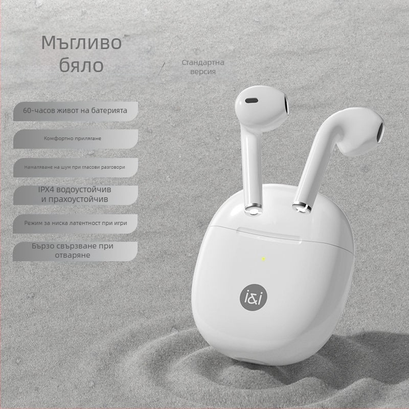 Sony Ericsson SR10 истински безжични слушалки, Bluetooth 5.3, живот на батерията 4–8 ч, обхват 10 м, IPX4