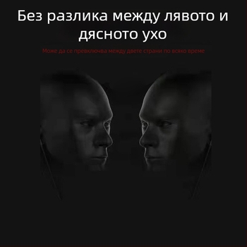 Вътрешни слушалки с кабел, едностранни, къс кабел, 3,5 мм жак, 13 мм драйвер, 16 Ω, 20–20000 Hz