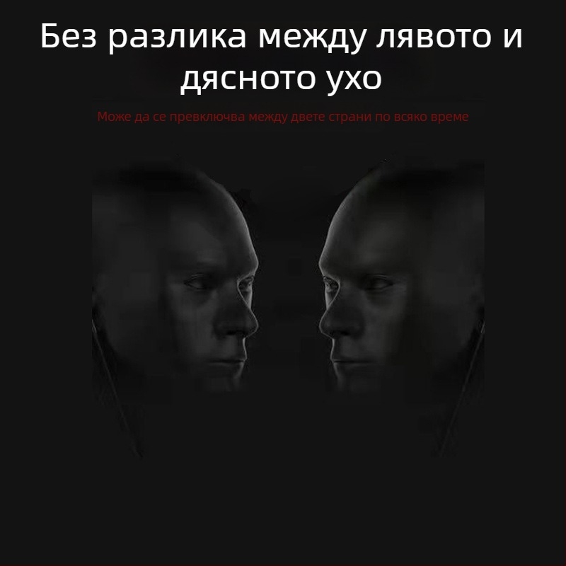 Вътрешни слушалки с кабел, едностранни, къс кабел, 3,5 мм жак, 13 мм драйвер, 16 Ω, 20–20000 Hz