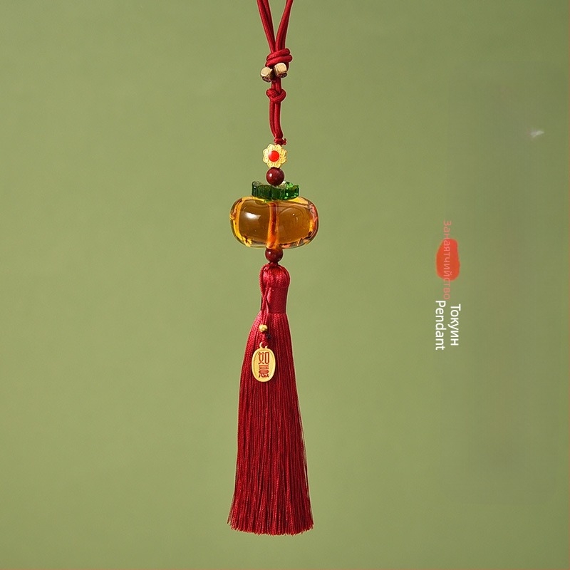 Автомобилна висулка със синтетичен кристал, Xiaoman XM063007, китайски традиционен стил, декорация на интериора на автомобила