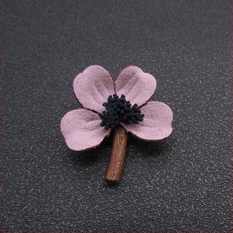 Брошка – флорална, оригинален дизайн, плат, подходяща за шал и яке, за сватба