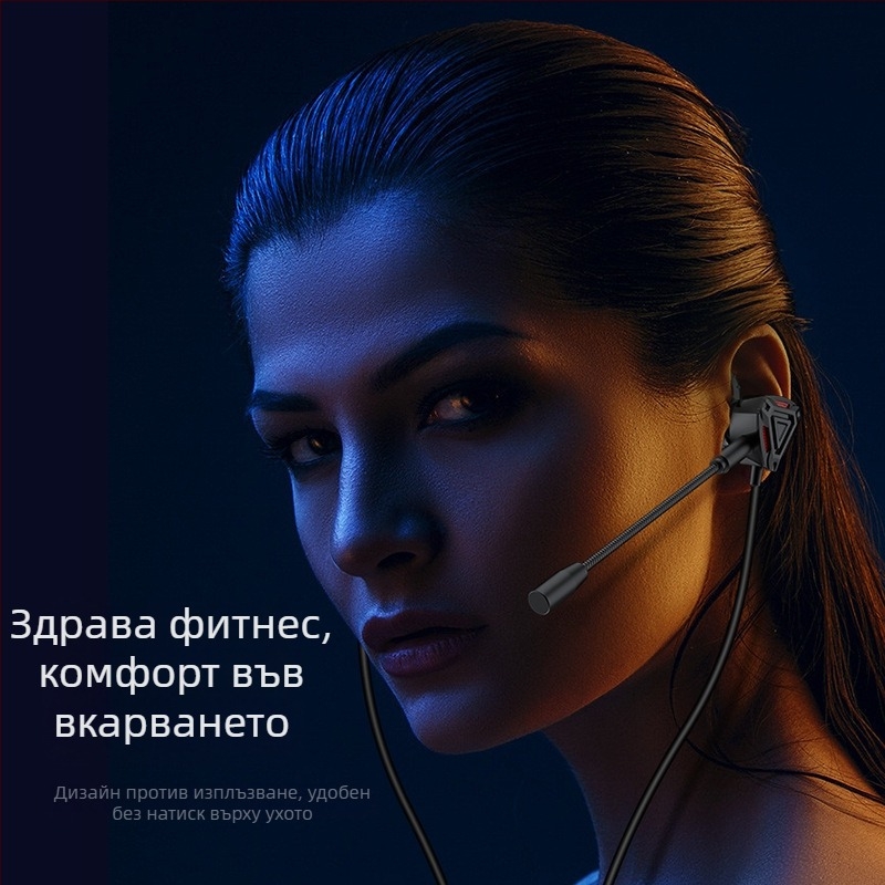 WJHH GM3 Еспортни жични In-ear слушалки с микрофон, 3.5 мм разъем, 1.2 м кабел, честотен диапазон 20–20000 Hz, импеданс 32 Ω