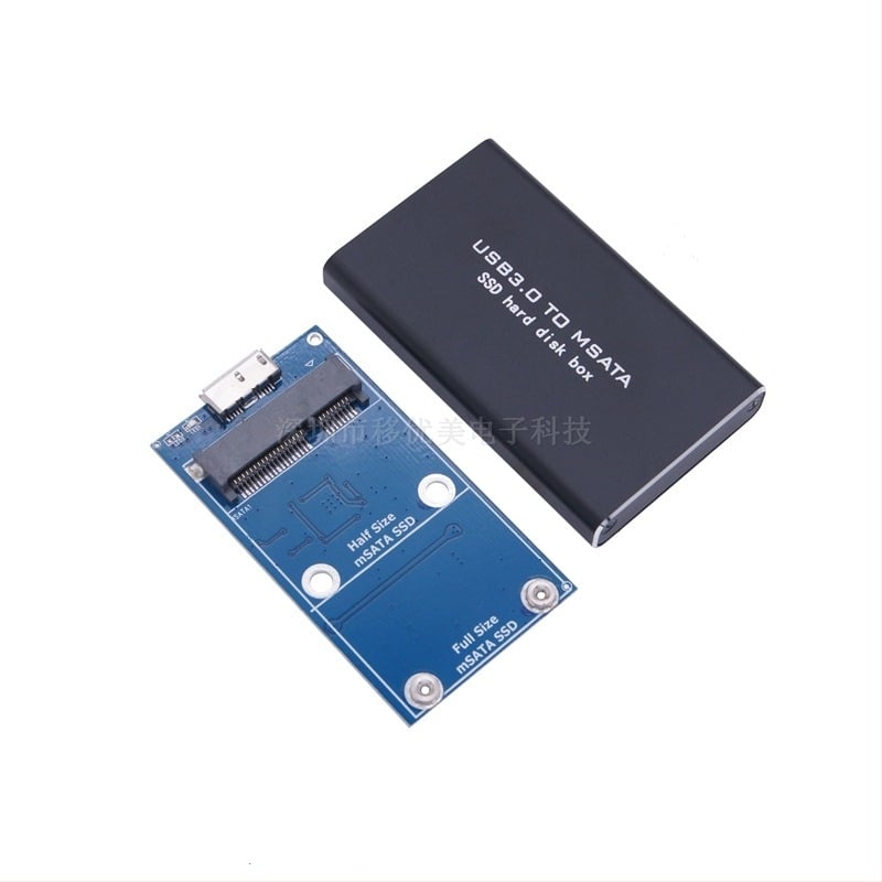 MSATA към USB 3.0 преносима кутия за SSD, YM630, алуминиева сплав, USB 3.0 интерфейс, неограничен капацитет, до 6 GB/s
