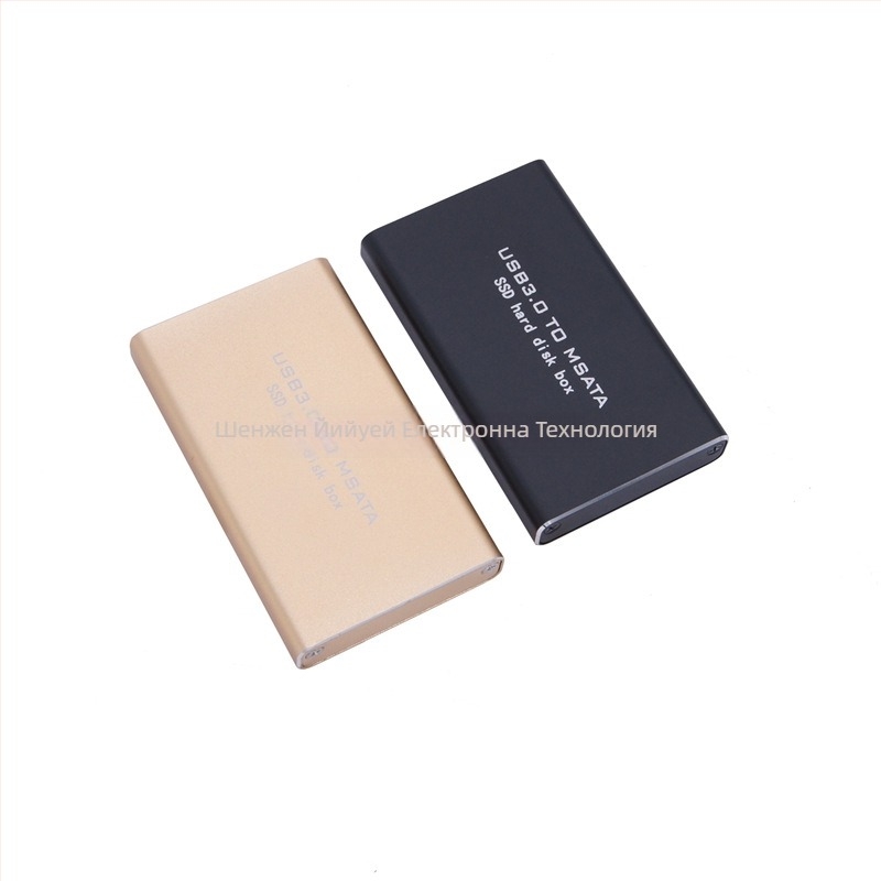 MSATA към USB 3.0 преносима кутия за SSD, YM630, алуминиева сплав, USB 3.0 интерфейс, неограничен капацитет, до 6 GB/s
