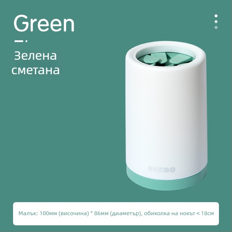 Портативна чашка за измиване на лапи за домашни любимци — за котки и кучета, с мек силиконов допир и дизайн против нараняване, изработена от PP и силикон