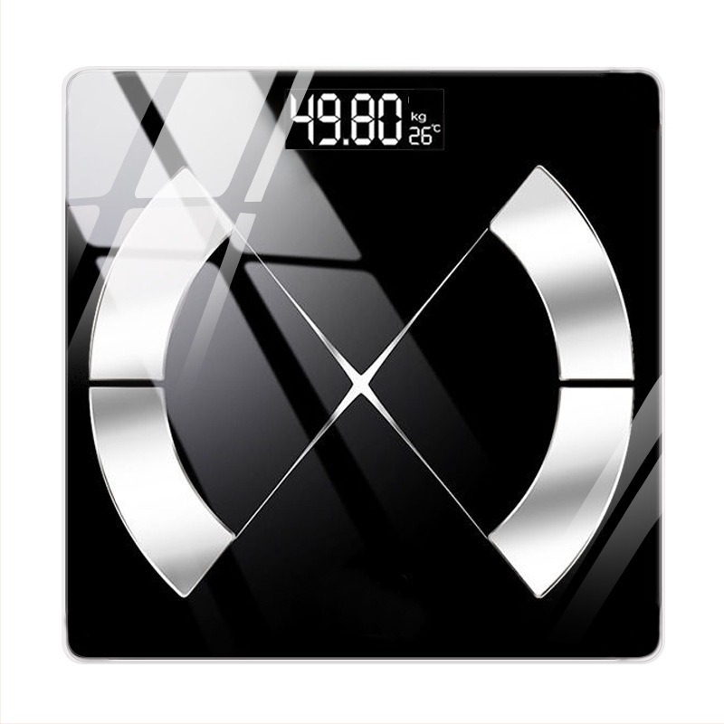 Hengyi Bluetooth умна везна за телесна мазнина, за възрастни, до 180 кг капацитет, измерва тегло, телесна мазнина, калории и влажност, USB или AA батерия