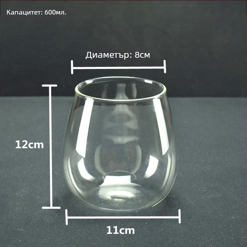 Бутилка за мъхов мини ландшафт — стъкло от висока боросиликатност, DIY бюро декор, подарък за домакинство
