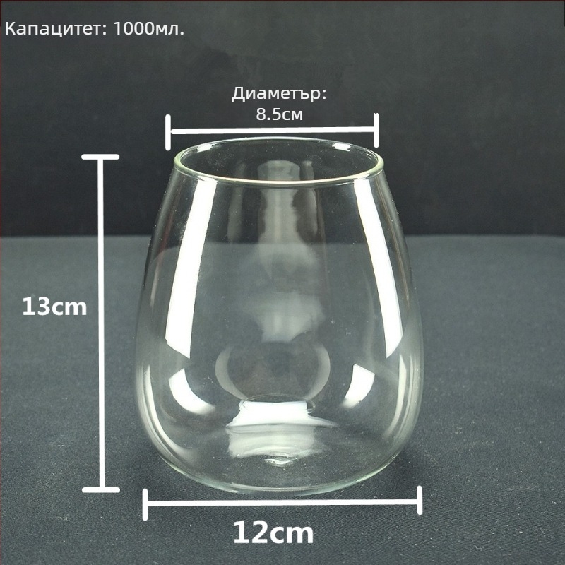 Бутилка за мъхов мини ландшафт — стъкло от висока боросиликатност, DIY бюро декор, подарък за домакинство