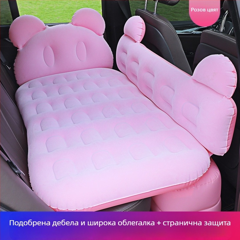 Автомобилно надуваемо легло с защита за облегалки, PVC с флокинг покритие, модел C01, ръчно надуване, универсално приложение, тегло 3 кг, максимална товароподемност 300 кг