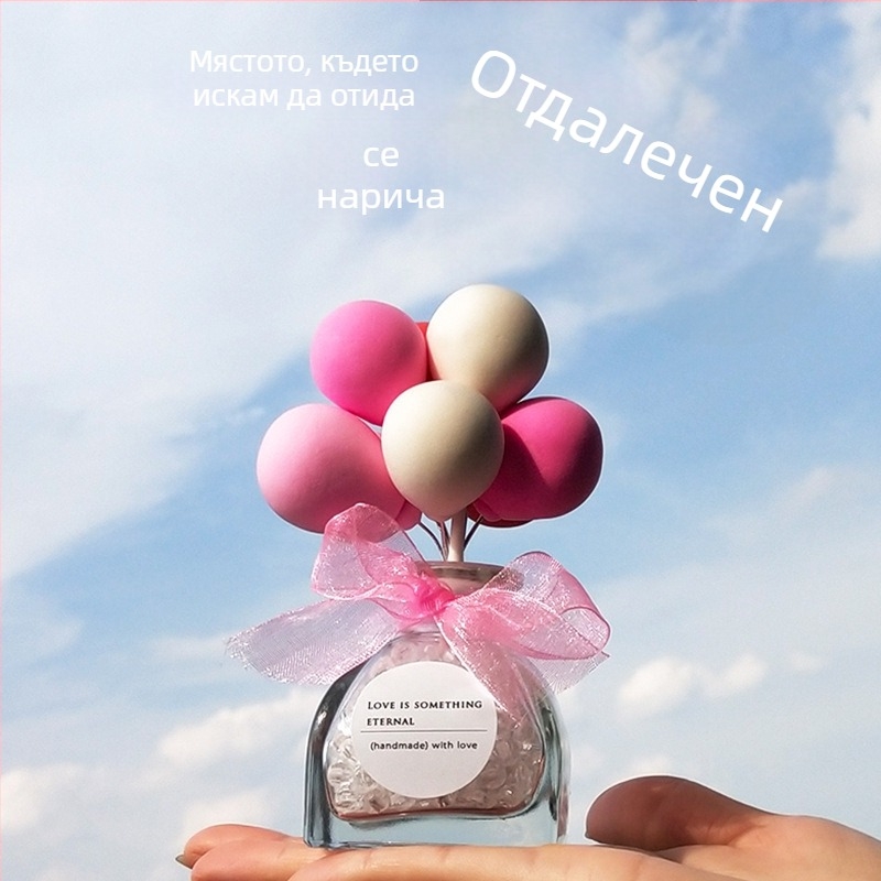 Huijia модерни автомобилни интериорни аксесоари – държач за ароматизираща бутилка от глина и стъкло; Материал: глина + стъкло; Стил: модерен; Функция: автомобилни интериорни аксесоари