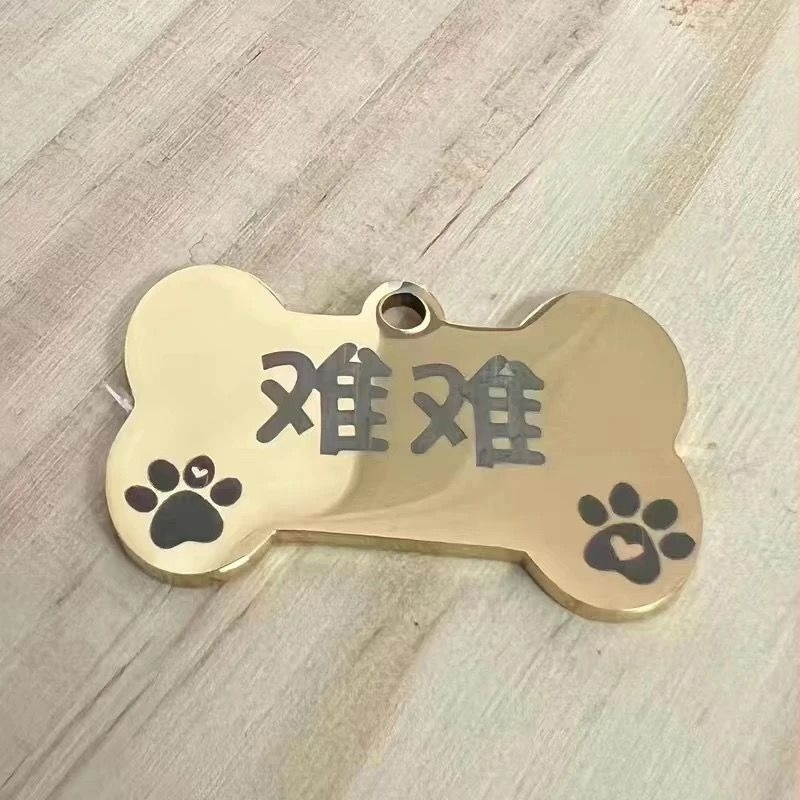 Антиизгубващо висулково колие за котки, смола, с гравиране, принцес стил