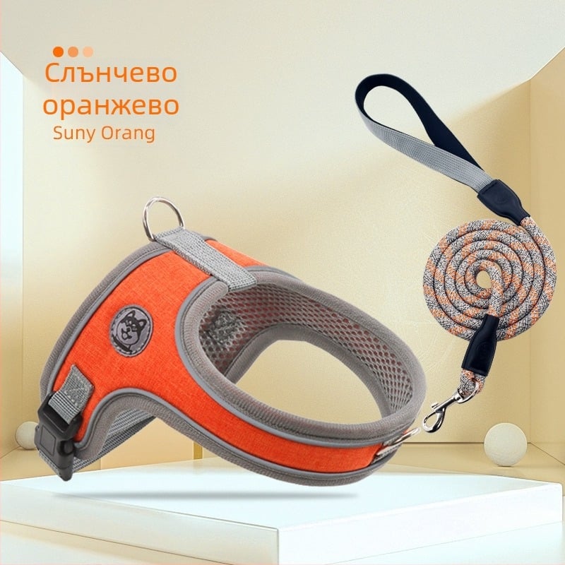 Полиестер седловиден гръден презрамник за кучета, марка Menace/Mannis, IP авторизация: Да, лицензиран частен етикет