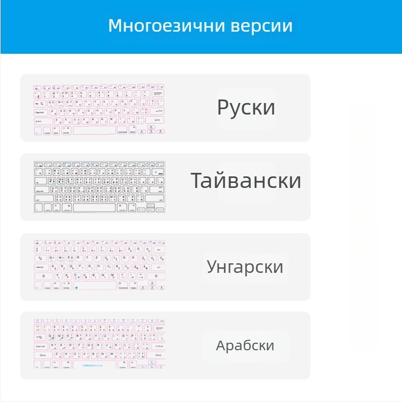 Мембранна клавиатура — 66 клавиша, Bluetooth интерфейс, подсветка, силиконов материал (66 клавиша; Bluetooth интерфейс; подсветка; силиконов материал)