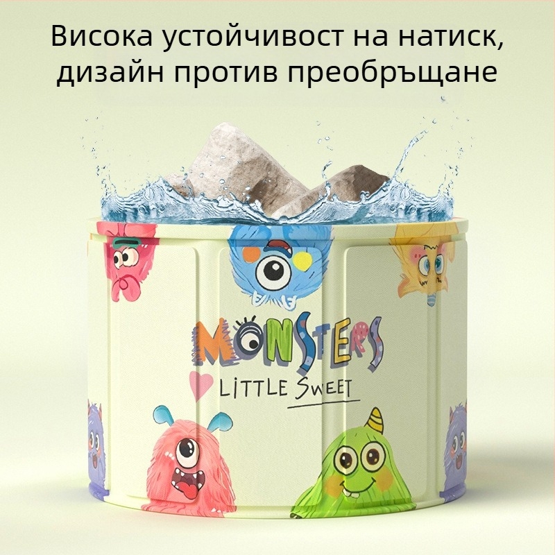 Сгъваема вана за бебета, PVC материал, за деца, с контрол на температурата и функция за мехури
