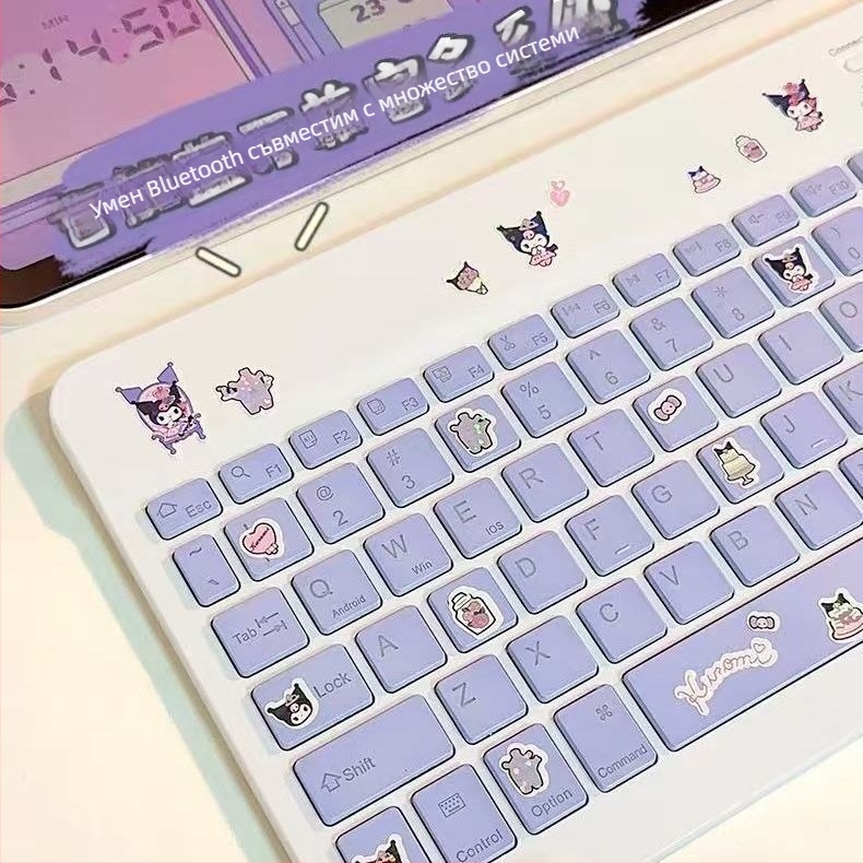 Безжична клавиатура и мишка с подсветка, Bluetooth — комплект за iPad, Android таблети и Huawei смартфони