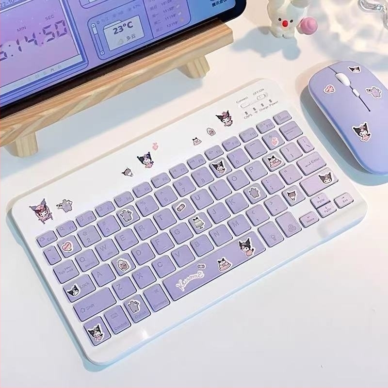 Безжична клавиатура и мишка с подсветка, Bluetooth — комплект за iPad, Android таблети и Huawei смартфони