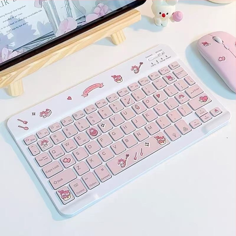 Безжична клавиатура и мишка с подсветка, Bluetooth — комплект за iPad, Android таблети и Huawei смартфони