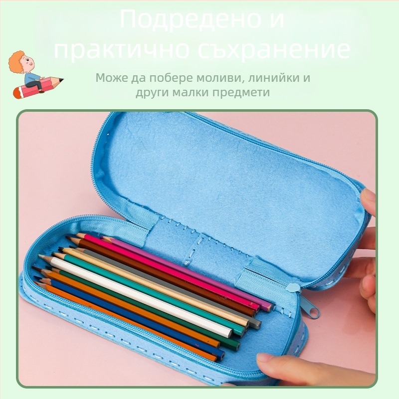 Ръчно изработен мультяшен несесер за ученици и деца в детската градина, DIY шев комплект, плат материал, подходящ за деца на възраст 4–6 години