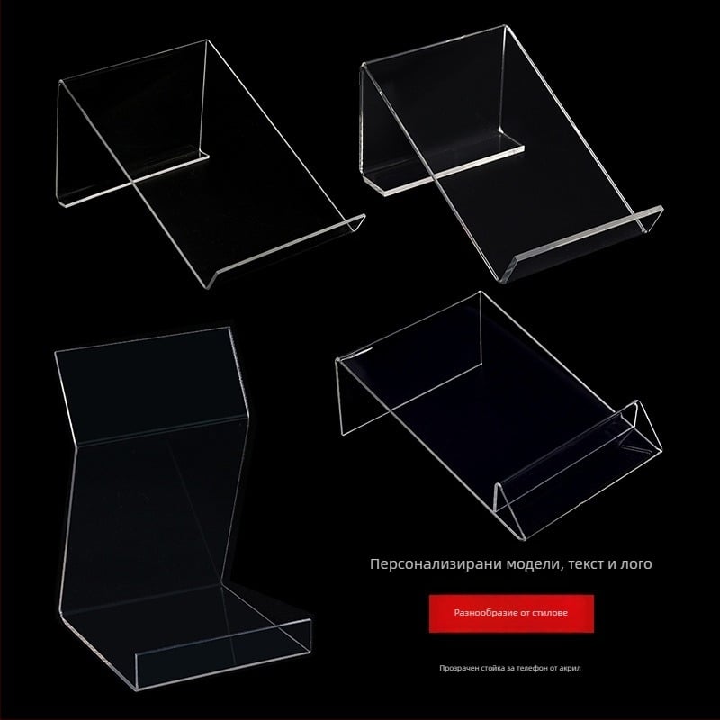 Стойка за таблет, акрилна, двустранна настолна, съвместима с iPad, модели: множество
