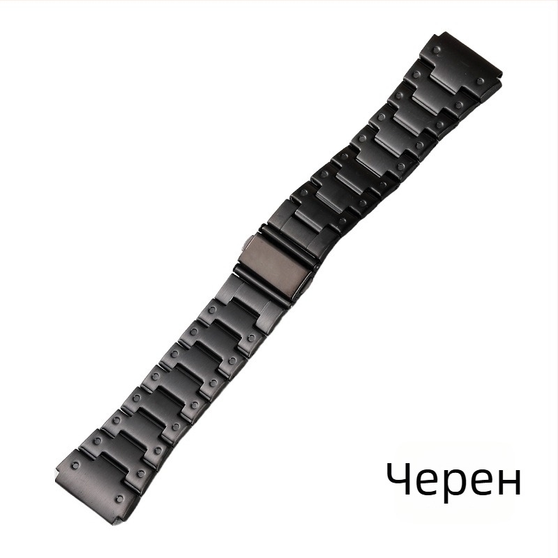 Каишка за смарт часовник от неръждаема стомана с ръб, обвит с точки, съвместима с Apple Watch и Huawei GT