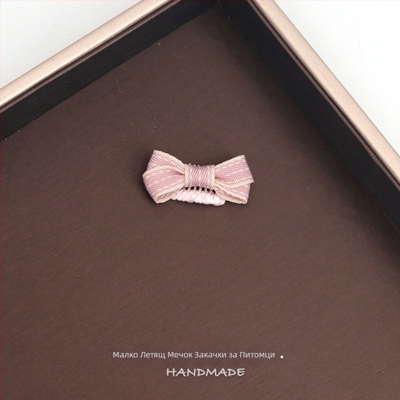 Клип за коса за домашни любимци с мини панделка (Материал: памук; Общо предназначение; Внос: Не; IP разрешение: Не)