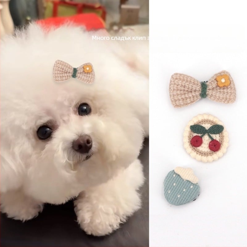 Клип за коса за домашни любимци — памучен материал, универсална употреба, без внос, IP права не са разрешени.