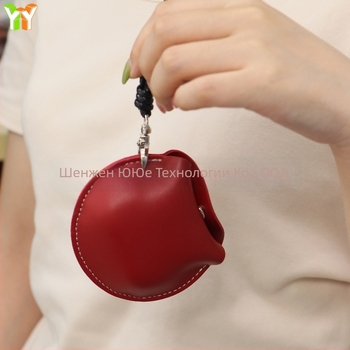 Калъф за AirPods от изкуствена кожа с релеф, портативен универсален презрамков дизайн за врата, с възможност за персонализиране за модел 13966628563