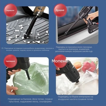 Say One преносим ръчен вакуум за кола и дом, 5500 Pa всмукване, 17 минути живот на батерията, безжичен, шум 70 dB