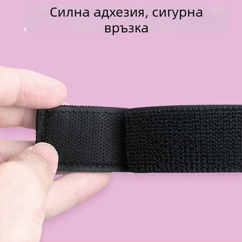 Еластична самозалепваща велкро лента за фиксация на кабели, раници и облекло – полиестер, смес полиестер/найлон/еластан, марка Mileqi