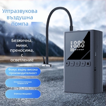 Преносима 12V презареждаема помпа за автомобилни гуми, 100W, мултицилиндров дизайн, с цифров LCD дисплей, за автомобили, мотоциклети и велосипеди