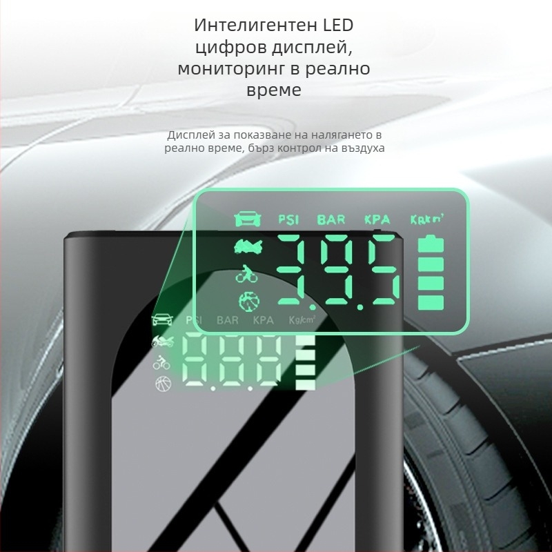 Hongde автомобилен стартер за запалване с вградена помпа за въздух — 12V изход, вход 5/9/12V, CE и 3C сертифицирани (2024010915685441)