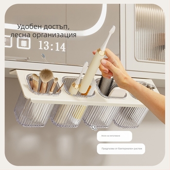 Стенно шкафче за баня за тоалетна, алуминиева сплав, модел 1225, товароподемност 10 кг, 1 полк, модерен минималистичен стил