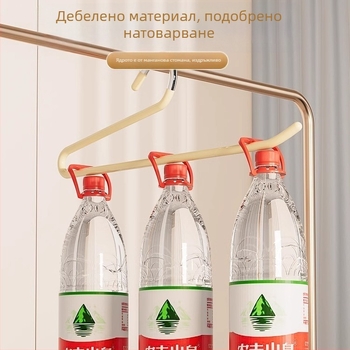 Стенно държач за кърпи, без пробиване, единична пръчка, PET материал, пакет 10 броя