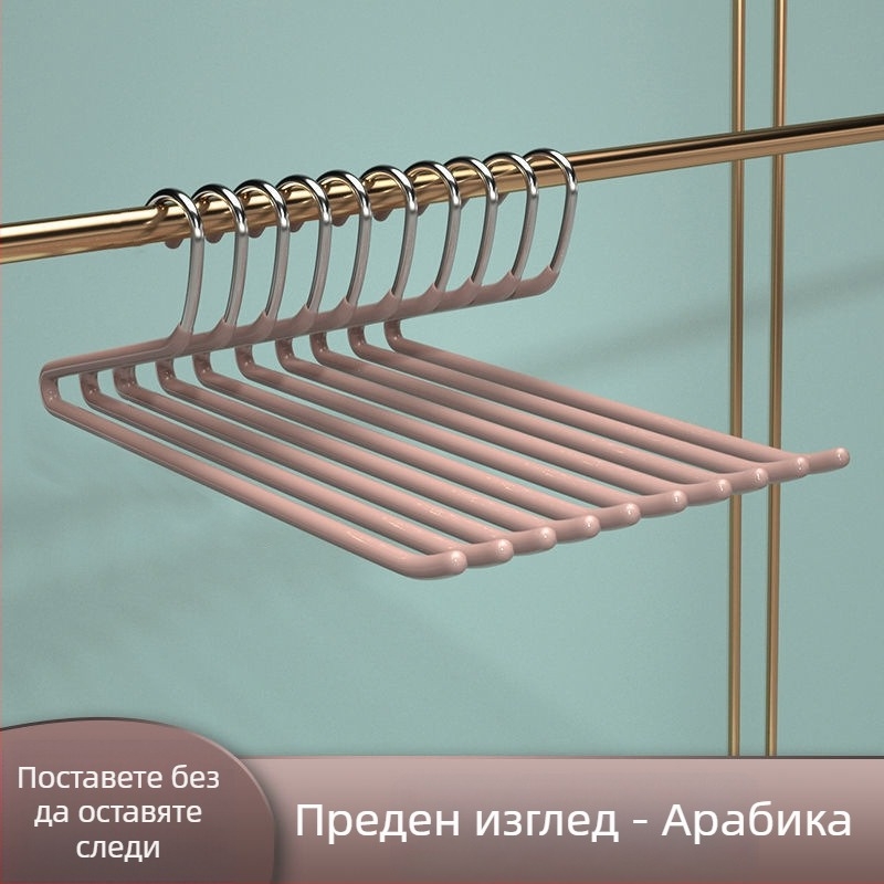 Стенно държач за кърпи, без пробиване, единична пръчка, PET материал, пакет 10 броя