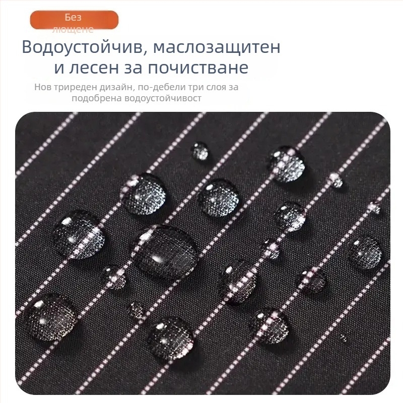 Фартух със сваляща се кърпа за подсушаване, безръкав, водоустойчив и маслоустойчив, полиестер