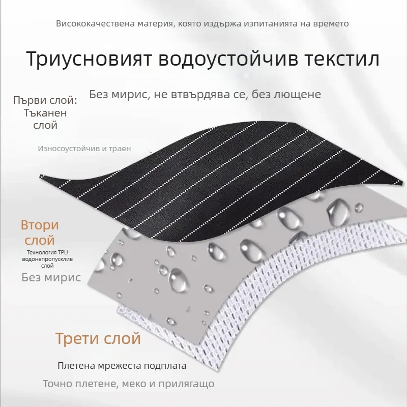 Фартух със сваляща се кърпа за подсушаване, безръкав, водоустойчив и маслоустойчив, полиестер