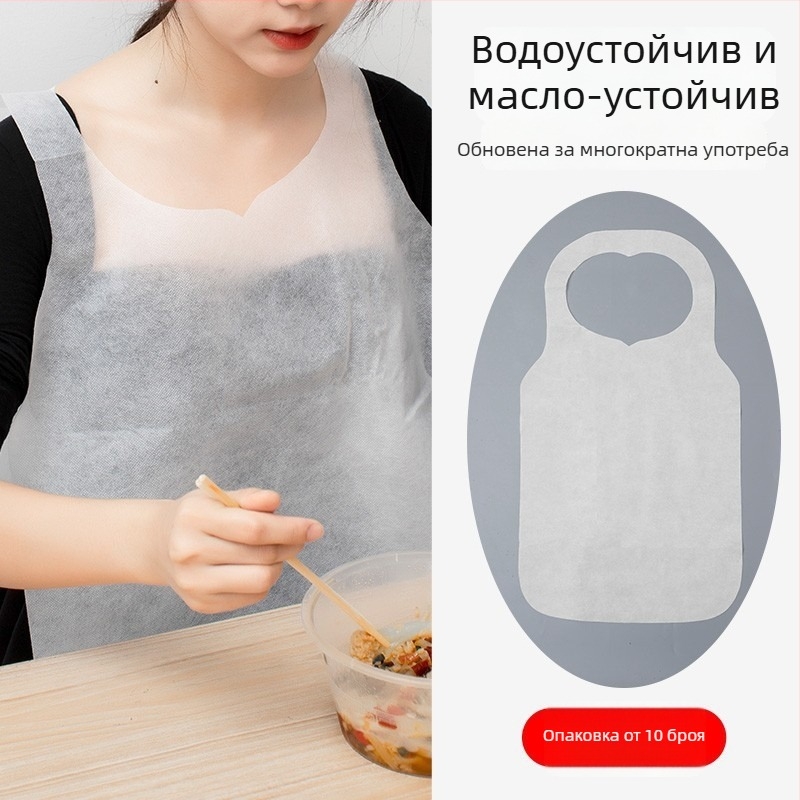 Фартух със сваляща се кърпа за подсушаване, безръкав, водоустойчив и маслоустойчив, полиестер