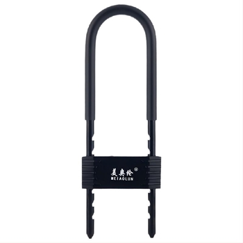 Механичен U-образен заключващ механизъм за магазинна врата с аларма, модел Bj08, дебелина на заключващия прът 13 мм, разстояние между пръчките 90 мм, материал: цинкова сплав и формова стомана.