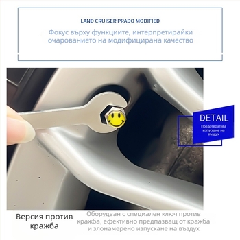 Капачка за безкамерен вентил за Audi с голяма вътрешна кухина и италианска резба, съвместима с A4L, Q5L, A6L, A5, Q7, Q3, A7, A3