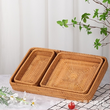 Съхранителна кошница - плетена от есенна лоза, ретро стил, за плодове, хляб и козметика на бюрото