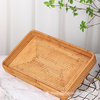 Съхранителна кошница - плетена от есенна лоза, ретро стил, за плодове, хляб и козметика на бюрото