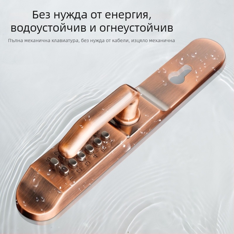 Двустранна механична кодова ключалка за врати с ключ за външни порти и огради, модел 608as, цинкова сплав, дебелина на заключващата пръчка 8 мм, разстояние между пръчките 3,5 мм, тип числова, за дома и бизнеса