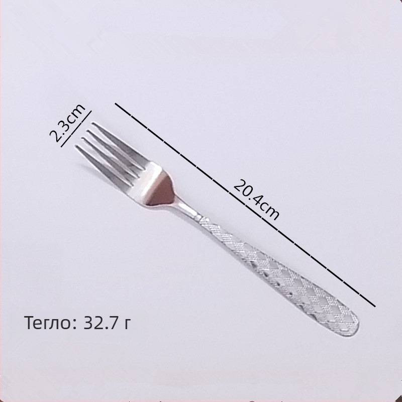 Комплект прибори за хранене: нож, вилица и лъжица от 410 неръждаема стомана, четири части, огледално полирани, модерен стил