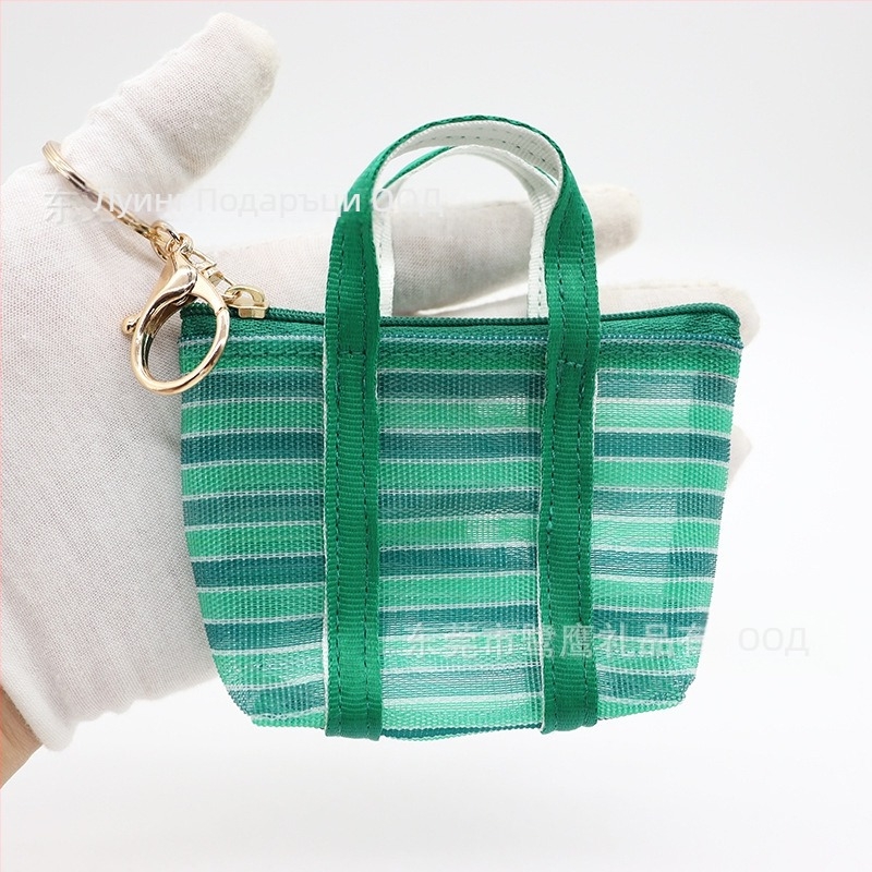 Монетник от полиестер с райета, унисекс дизайн, портмоне с едно сгъване, стил Литература и изкуство — национален стил